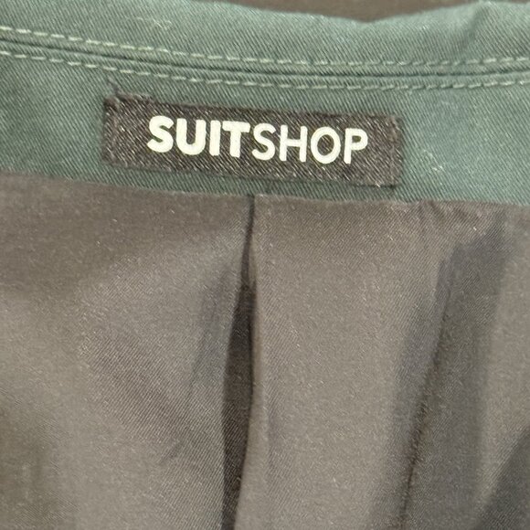 NWT SuitShop Dark Green Suit Jacket Blazer Office Siren Holiday Womens Size 00 - Picture 9 of 13
